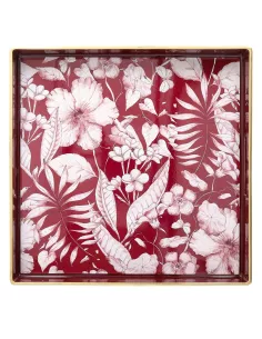 Vassoio Quadrato 35 x 35 cm Party Time Polipropilene Rosso