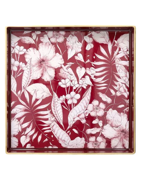 Vassoio Quadrato 35 x 35 cm Party Time Polipropilene Rosso