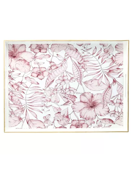 Vassoio Rettangolare Fiori 48 x 35 cm Party Time Polipropilene