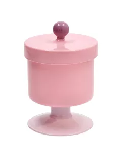 Barattolo Alzata Merci h 15 cm Vetro Rosa