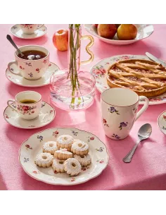 Set 6 Tazze Caffe' in Porcellana con Piattino 80cc Poema Camargue 2