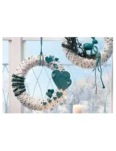 Ghirlanda Cuori L' Oca Nera Diam. Cm. 30 \\"le Ghirlande Di Natale\\"  - 1XM060.10  - L' Oca Nera  - NATALE