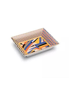Svuotatasche 19,5x15,5 cm in porcellana con coperchio living Abstract in luxury box