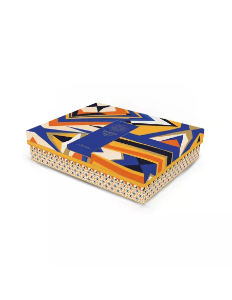 Svuotatasche 19,5x15,5 cm in porcellana con coperchio living Abstract in luxury box