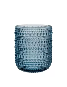 Set 6 Bicchieri in Vetro Blu Pois