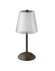 Lampada Touch Led Base Marrone Cappello PVC Trasparente
