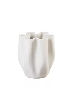 Vaso Basso In Porcellana Bianco 1M361- L'oca Nera