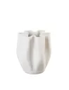 Vaso Basso In Porcellana Bianco 1M361- L'oca Nera