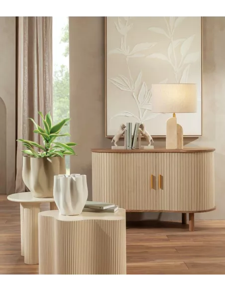 Vaso Basso In Porcellana Bianco 1M361- L'oca Nera