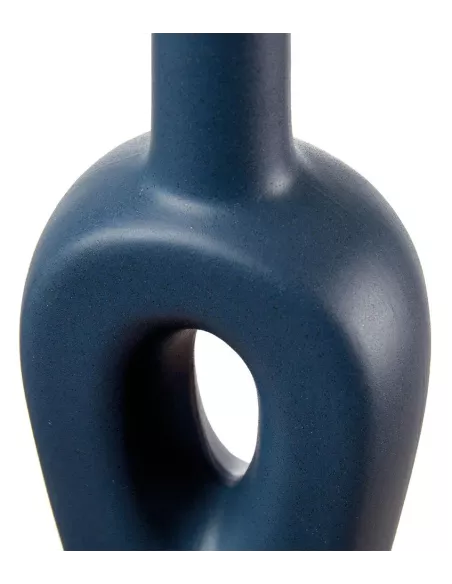 Vaso Bottiglia In Porcellana Blu Scuro - L'oca Nera