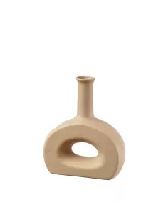 Vaso Bottiglia In Porcellana Beige - L'oca Nera