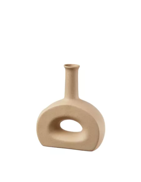 Vaso Bottiglia In Porcellana Beige - L'oca Nera