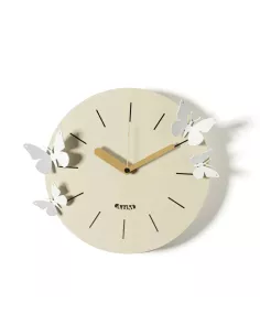 Orologio con Farfalle Battito D'ali Crema e Bianco Marmo
