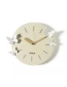 Orologio con Farfalle Battito D'ali Crema e Bianco Marmo