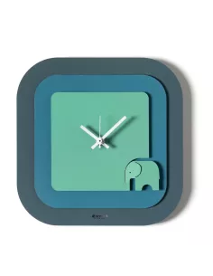 Orologio da Parete Tino Petrolio Blu Oltremare e Verde Acqua