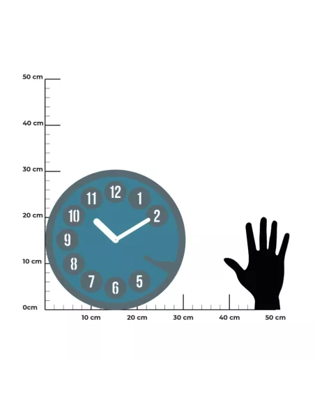 Orologio da Parete Call Me Petrolio e Blu Oltremare