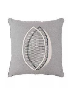 Cuscino In Cotone Con Applicazioni e Ricami a Contrasto 45x45 Cod.1C207- L'oca Nera