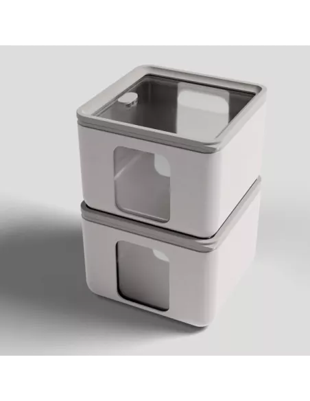 Contenitore Ermetico M Peek Box Grigio