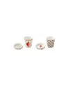Set 2 Bicchierini Caffè in Porcellana con Coperchio Casinò Quadri in Scatola Regalo