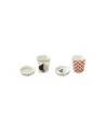 Set 2 Bicchierini Caffè in Porcellana con Coperchio Casinò Picche in Scatola Regalo