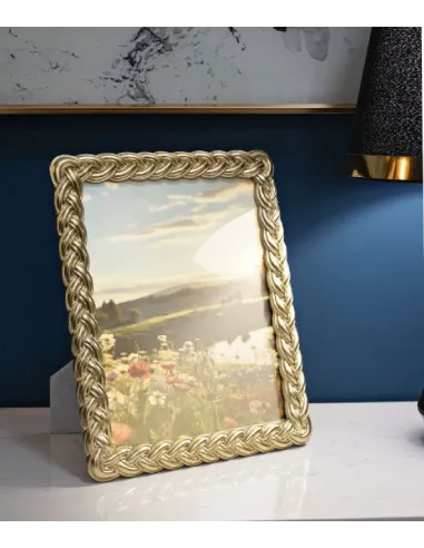 Portafoto Rope Colore Oro 25x2x30 (misura interna 20x25)