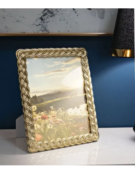 Portafoto Rope Colore Oro 25x2x30 (misura interna 20x25)