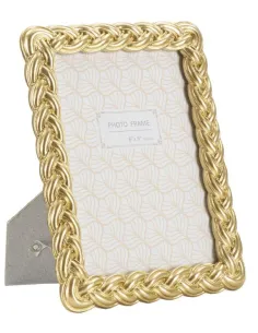 Portafoto Rope Colore Oro 19x2x24.5 (misura interna 15x20)