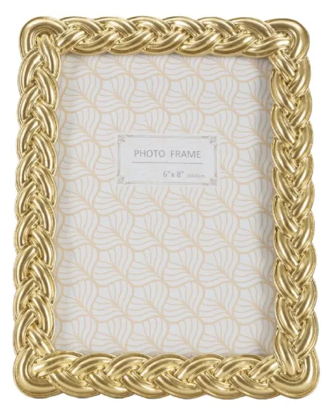 Portafoto Rope Colore Oro 19x2x24.5 (misura interna 15x20)