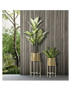 Porta Vaso Glowy Stand Oro Grande 22x53cm - 1 Pz Mauro Ferretti 2
