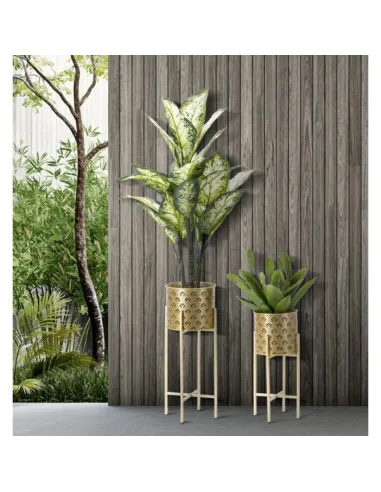 Porta Vaso Glowy Stand Oro Grande 22x53cm - 1 Pz Mauro Ferretti