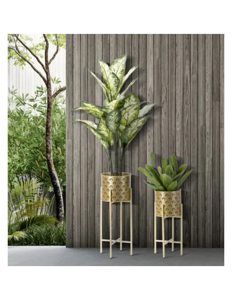 Porta Vaso Glowy Stand Oro Grande 22x53cm - 1 Pz Mauro Ferretti
