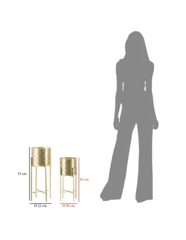 Porta Vaso Glowy Stand Oro Grande 22x53cm - 1 Pz Mauro Ferretti
