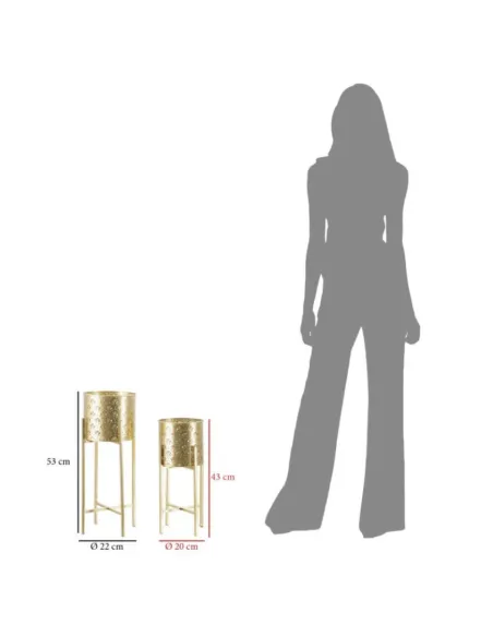 Porta Vaso Glowy Stand Oro Grande 22x53cm - 1 Pz Mauro Ferretti