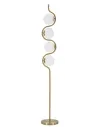 Lampada da Terra Glamy Colore Oro 4 Luci in Metallo e Vetro Satinato cm 25x165 Mauro Ferretti