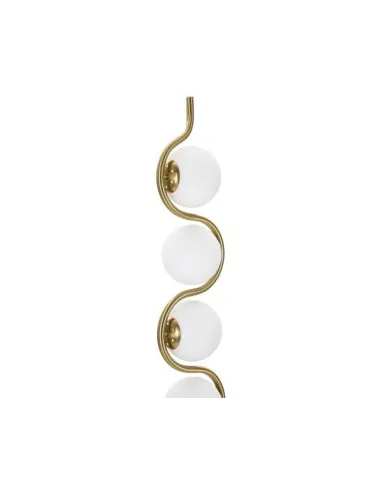 Lampada da Terra Glamy Colore Oro 4 Luci in Metallo e Vetro Satinato cm 25x165 Mauro Ferretti
