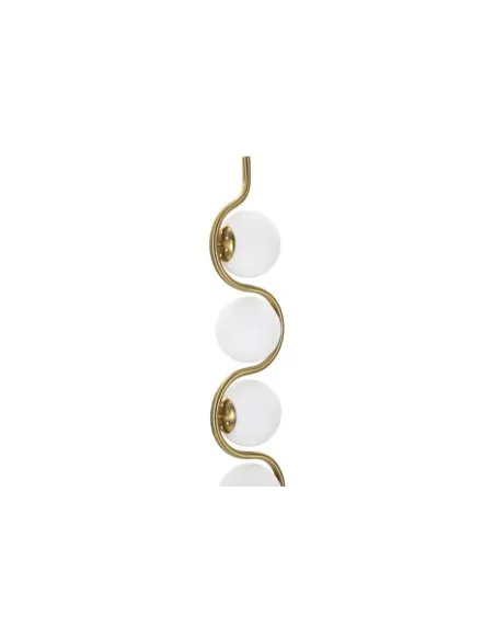 Lampada da Terra Glamy Colore Oro 4 Luci in Metallo e Vetro Satinato cm 25x165 Mauro Ferretti