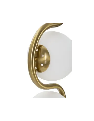 Lampada da Terra Glamy Colore Oro 4 Luci in Metallo e Vetro Satinato cm 25x165 Mauro Ferretti
