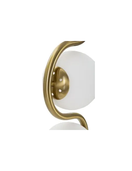 Lampada da Terra Glamy Colore Oro 4 Luci in Metallo e Vetro Satinato cm 25x165 Mauro Ferretti