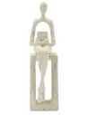 Statuetta Single Donna con Libro Stons cm 8.5x6.5x24 Mauro Ferretti