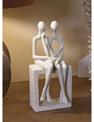 Statuetta Coppia Stons cm 11.5x9x25 Mauro Ferretti