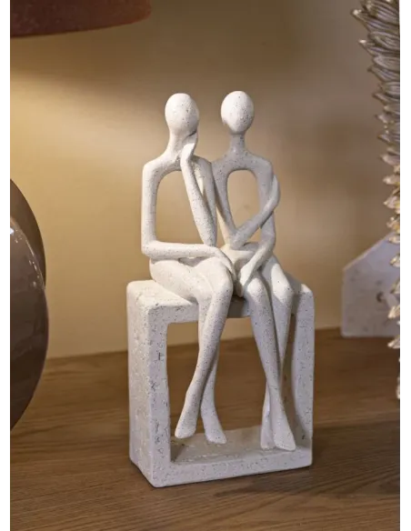 Statuetta Coppia Stons cm 11.5x9x25 Mauro Ferretti