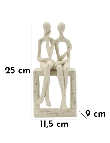 Statuetta Coppia Stons cm 11.5x9x25 Mauro Ferretti