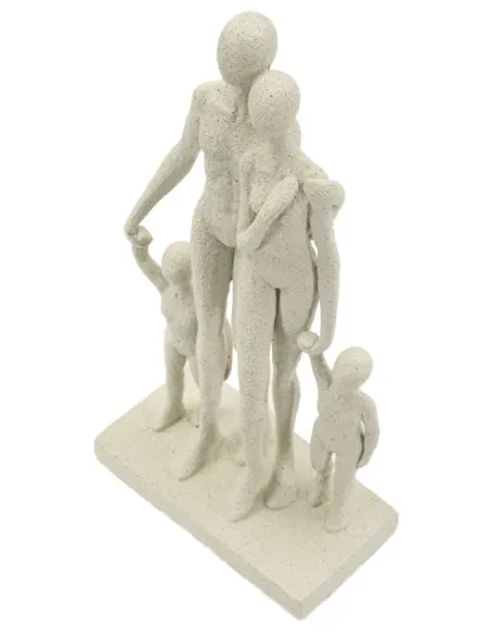Statuetta Famiglia Stons cm 16x8x30.5 Mauro Ferretti
