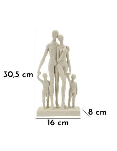 Statuetta Famiglia Stons cm 16x8x30.5 Mauro Ferretti