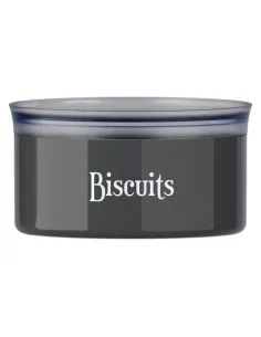 Biscottiera Ovale Salvafreschezza Grigio Scuro