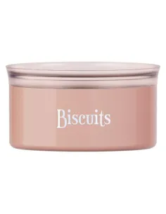 Biscottiera Ovale Salvafreschezza Rosa