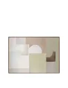 Quadro Con Cornice Stampa Serigrafica Su Tela Con Applicazioni Cm.80x120 1Q211