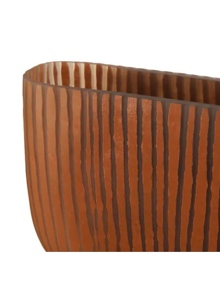 Vaso Basso in Vetro Color Ruggine - L'oca Nera