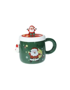 Mug Magnete Babbo Natale con Tappo in Silicone New Bone China