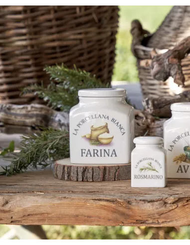 Conserva Barattolo Porcellana Deco 1,1L Farina